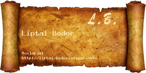 Liptai Bodor névjegykártya
